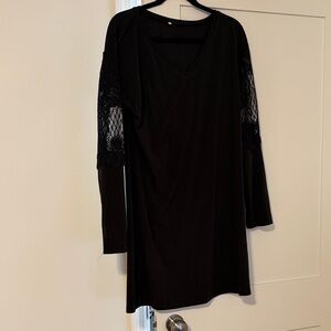Black slit dress 
NEVER WORN